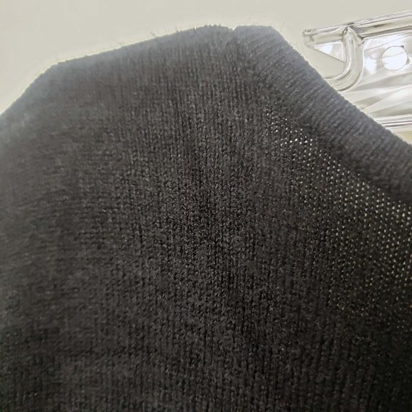 Designer Originals Women's Black Knit Scoop Neck Faux Diamond Top Sweater - Picture 8 of 11